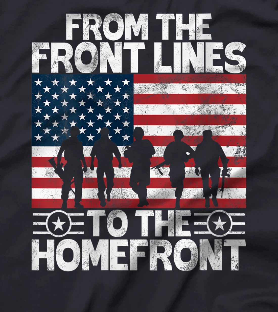 Womens From the Front Lines to the Homefront Veteran T-Shirt