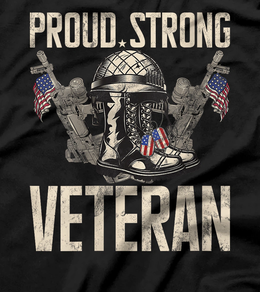 Womens Proud Strong Veteran T-Shirt