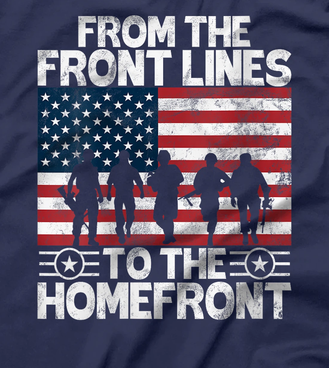 Womens From the Front Lines to the Homefront Veteran T-Shirt