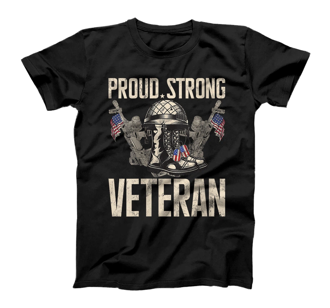 Womens Proud Strong Veteran T-Shirt