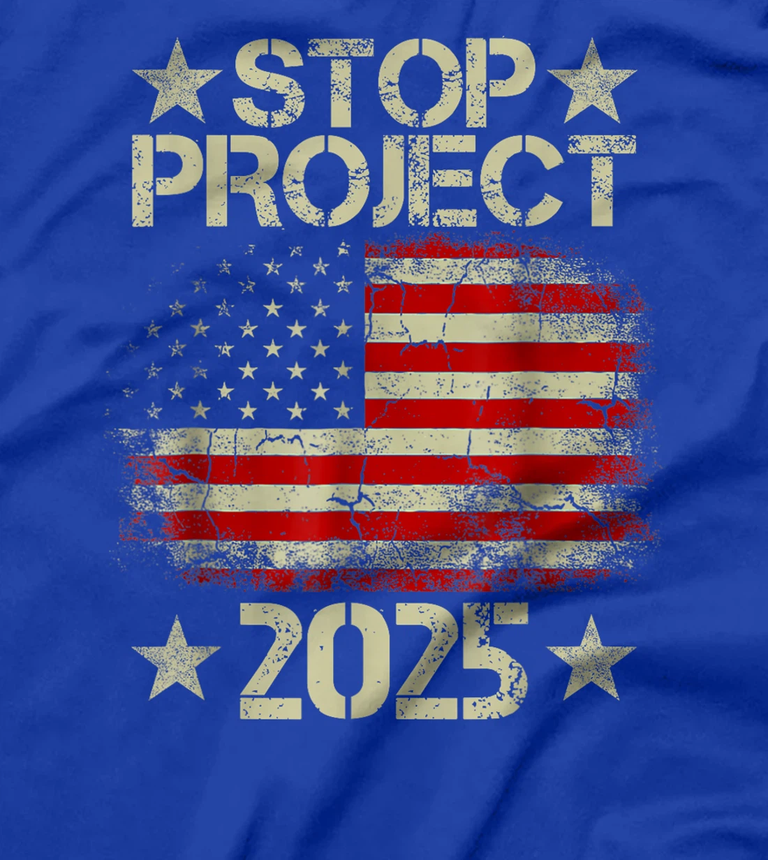 Stop project 2025 American flag Anti trump biden supporter T-Shirt