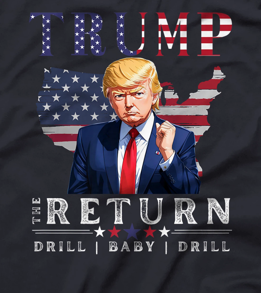 Donald Trump 2024: Drill Baby Drill- American Flag, Nov 5 Premium T-Shirt