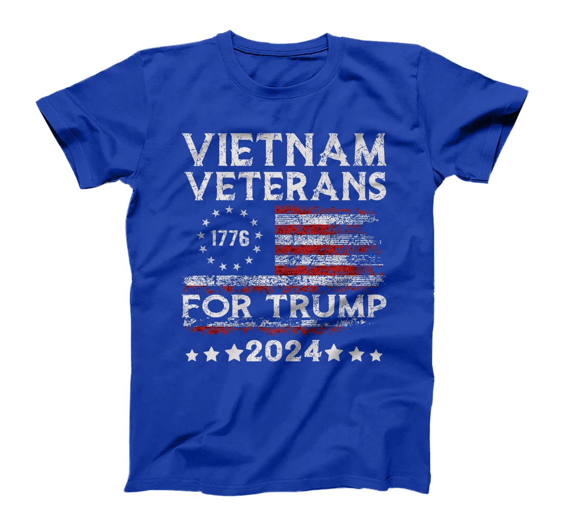 Vietnam Veterans For Trump 2024 American Flag 4th Of July Premium T-Shirt