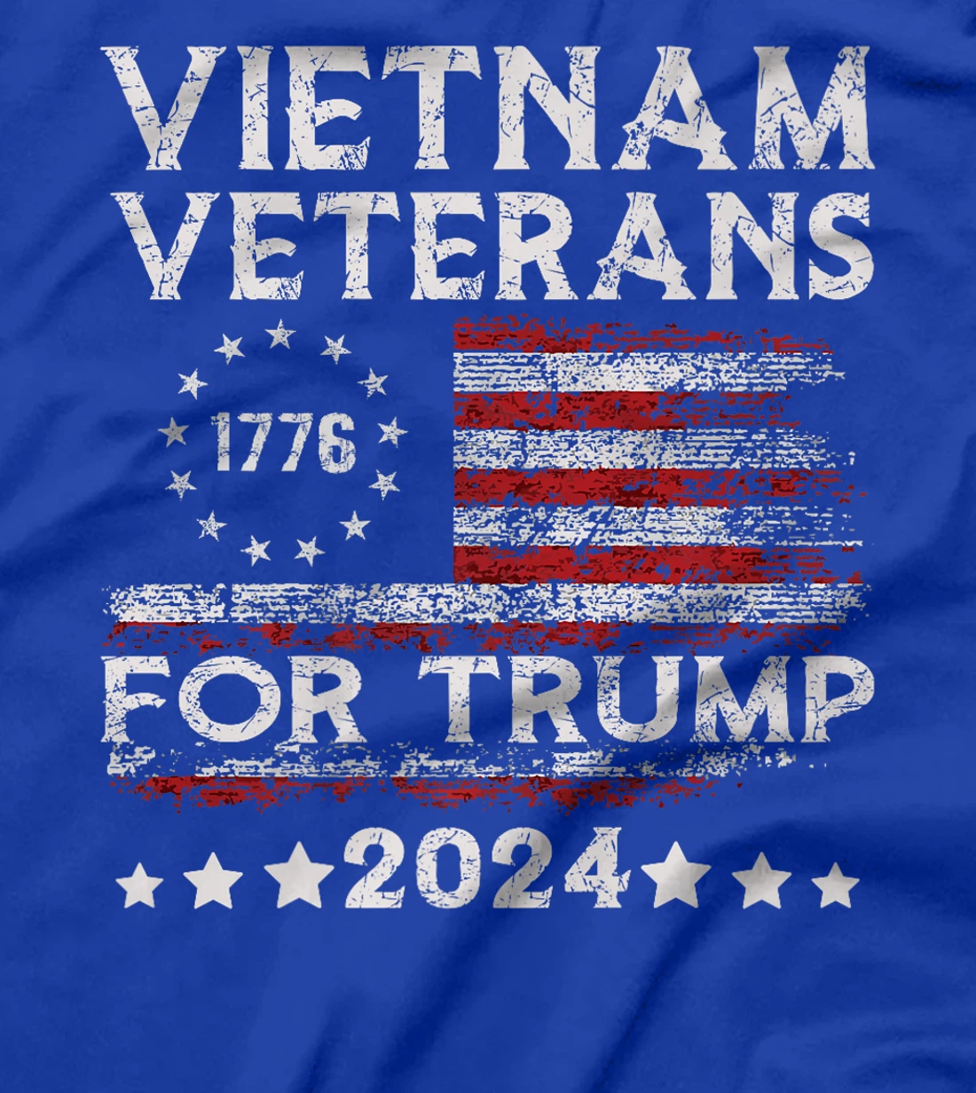 Vietnam Veterans For Trump 2024 American Flag 4th Of July Premium T-Shirt