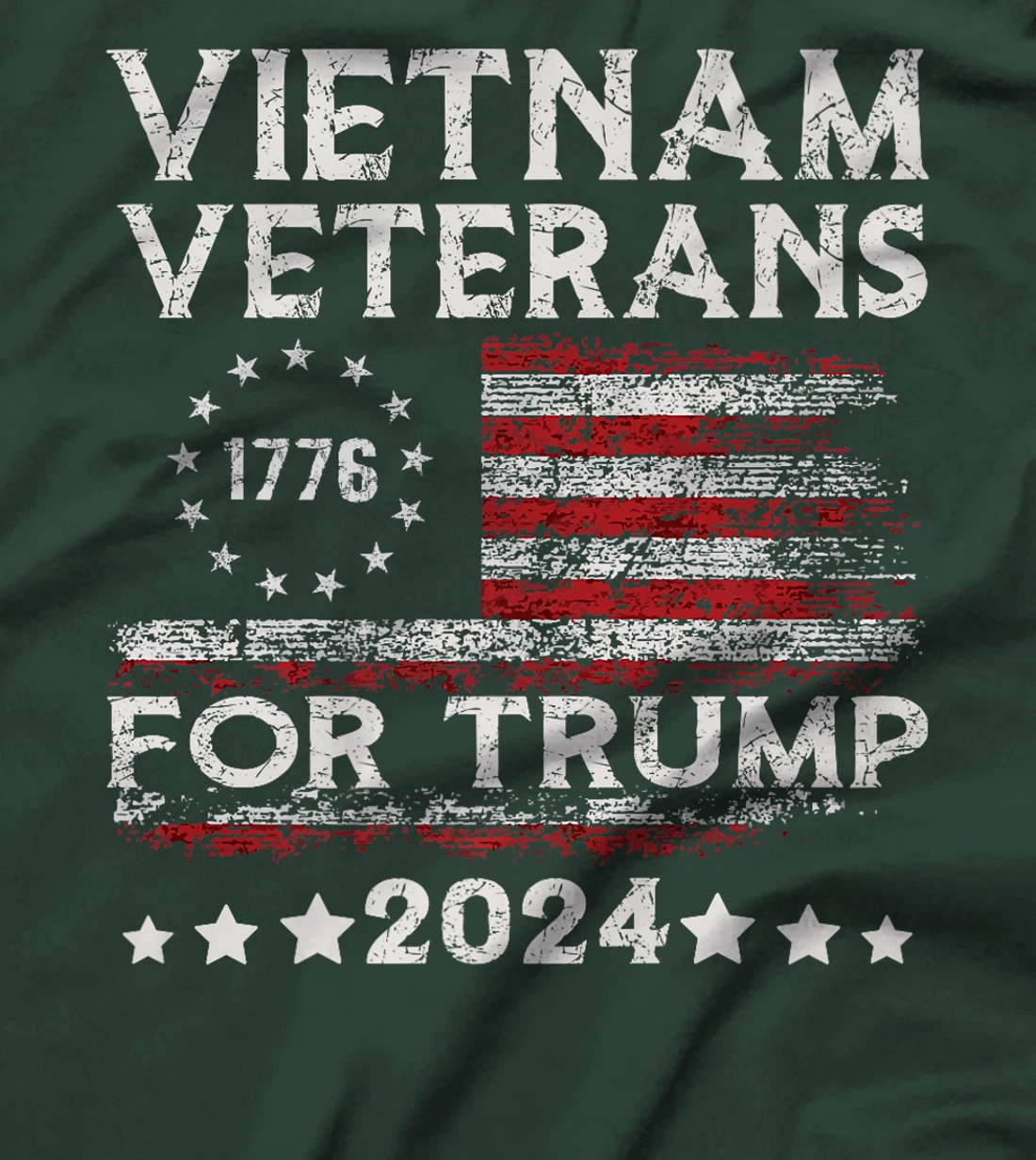 Vietnam Veterans For Trump 2024 American Flag 4th Of July Premium T-Shirt