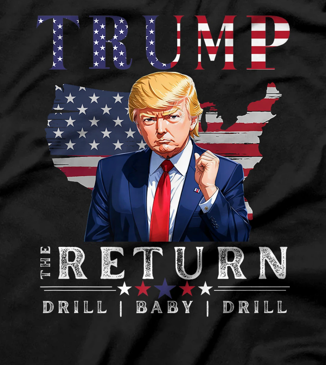 Donald Trump 2024: Drill Baby Drill- American Flag, Nov 5 Premium T-Shirt