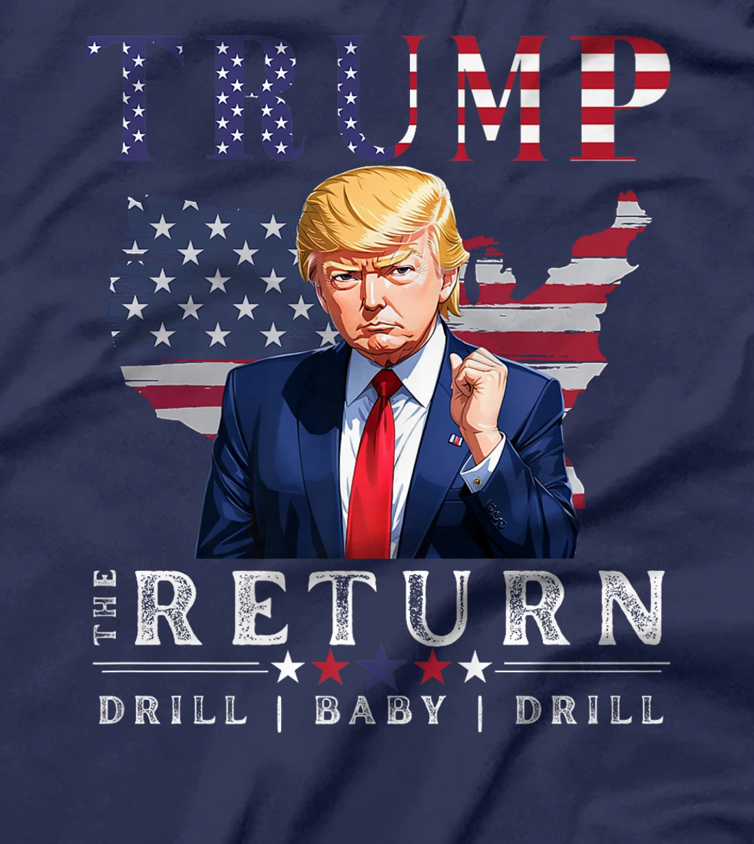 Donald Trump 2024: Drill Baby Drill- American Flag, Nov 5 Premium T-Shirt