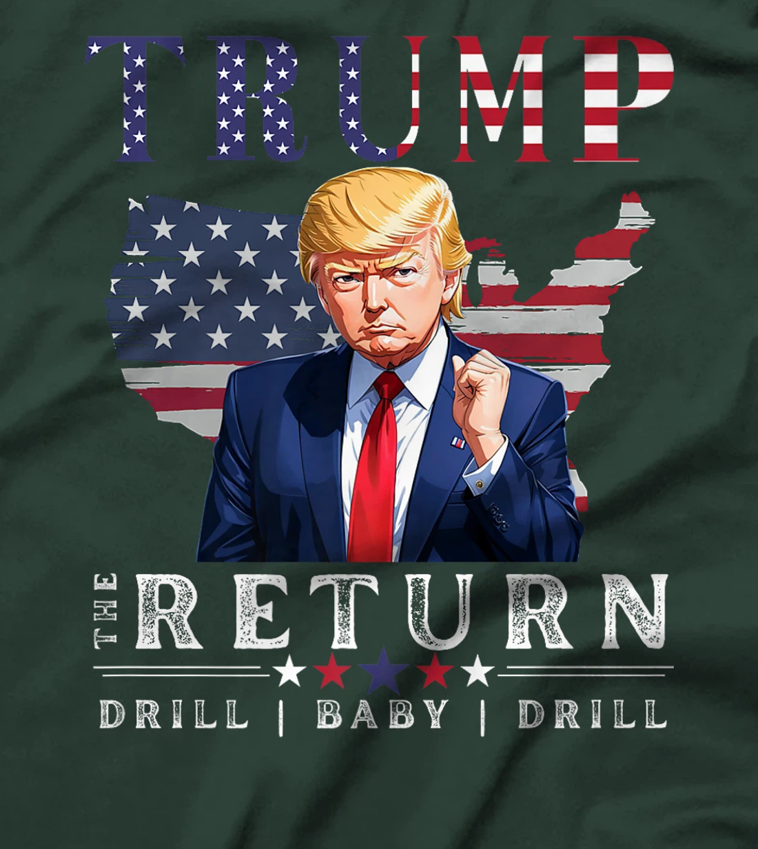 Donald Trump 2024: Drill Baby Drill- American Flag, Nov 5 Premium T-Shirt
