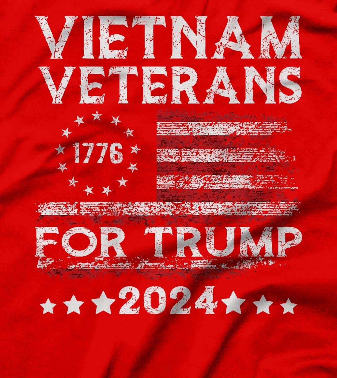 Vietnam Veterans For Trump 2024 American Flag 4th Of July Premium T-Shirt
