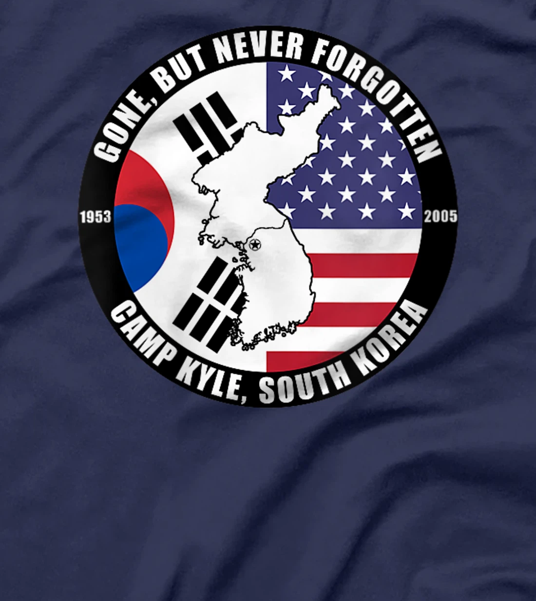 Womens Gone But Never Forgotten Camp Kyle South Korea Veteran T-Shirt