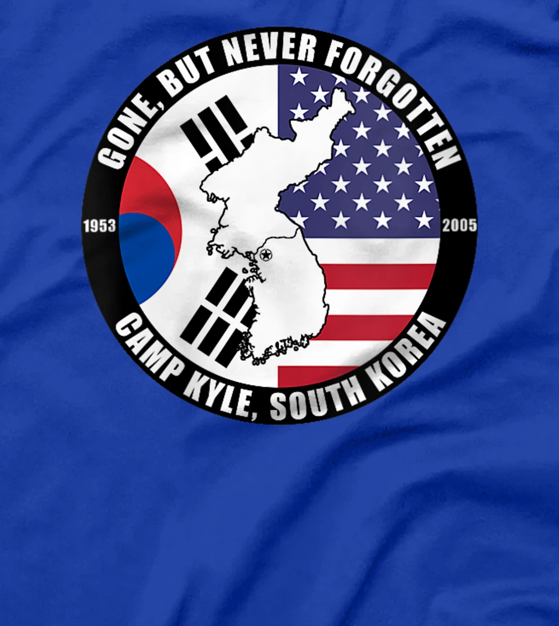 Womens Gone But Never Forgotten Camp Kyle South Korea Veteran T-Shirt