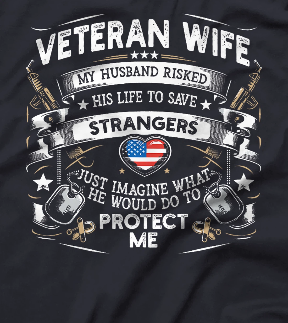 Womens Veteran Wife Army Husband Soldier Saying Military Spouse Day T-Shirt