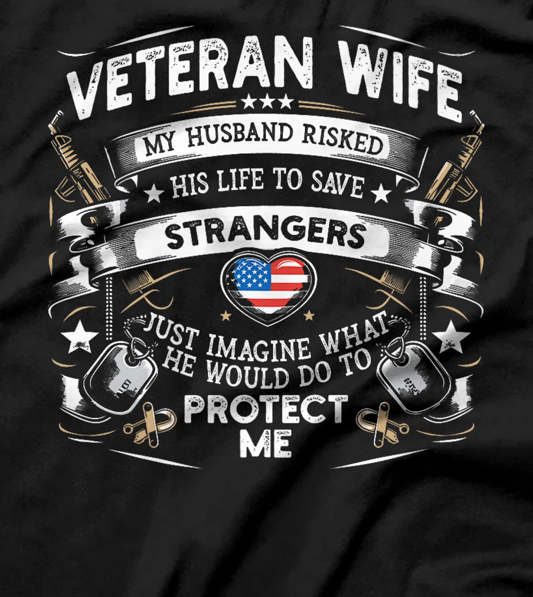 Womens Veteran Wife Army Husband Soldier Saying Military Spouse Day T-Shirt