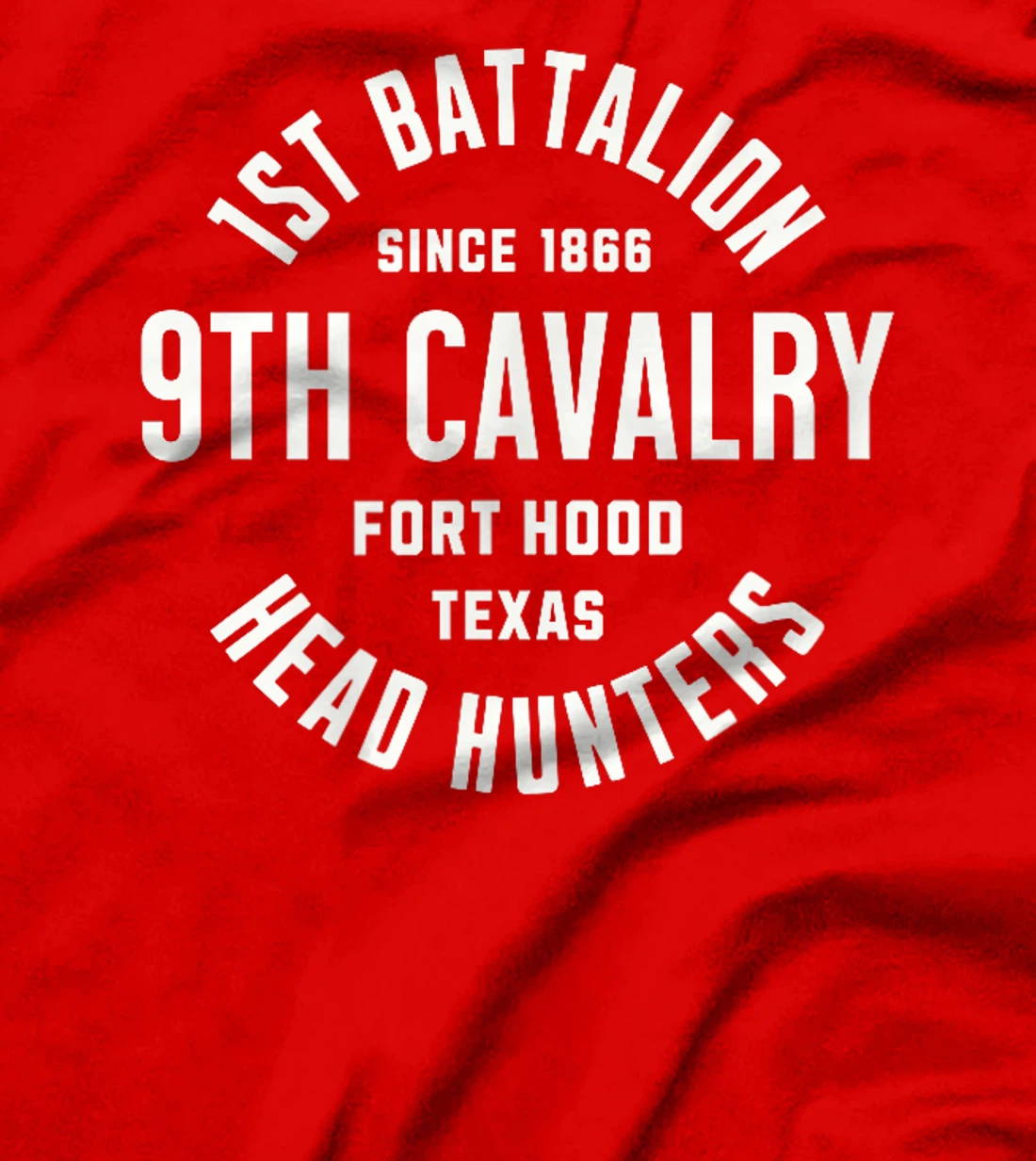 Womens 1st Battalion 9th Cavalry Head Hunters Fort Hood Veteran T-Shirt