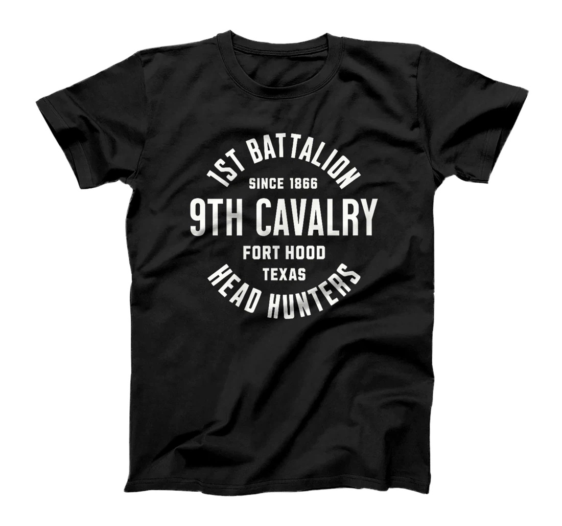 Womens 1st Battalion 9th Cavalry Head Hunters Fort Hood Veteran T-Shirt