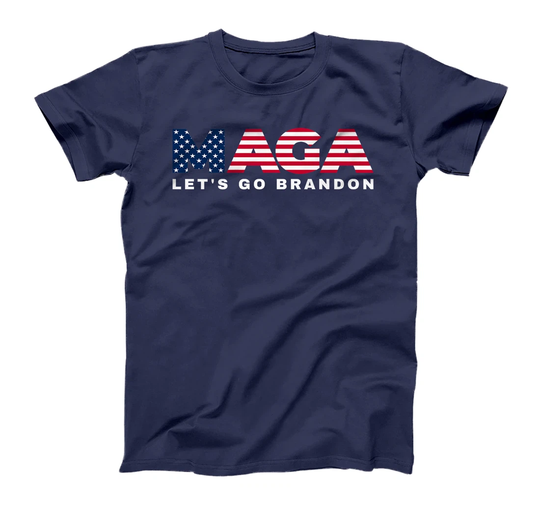 Womens MAGA Let's Go Brandon USA Flag 4th of July 2024 Trump Tee T-Shirt