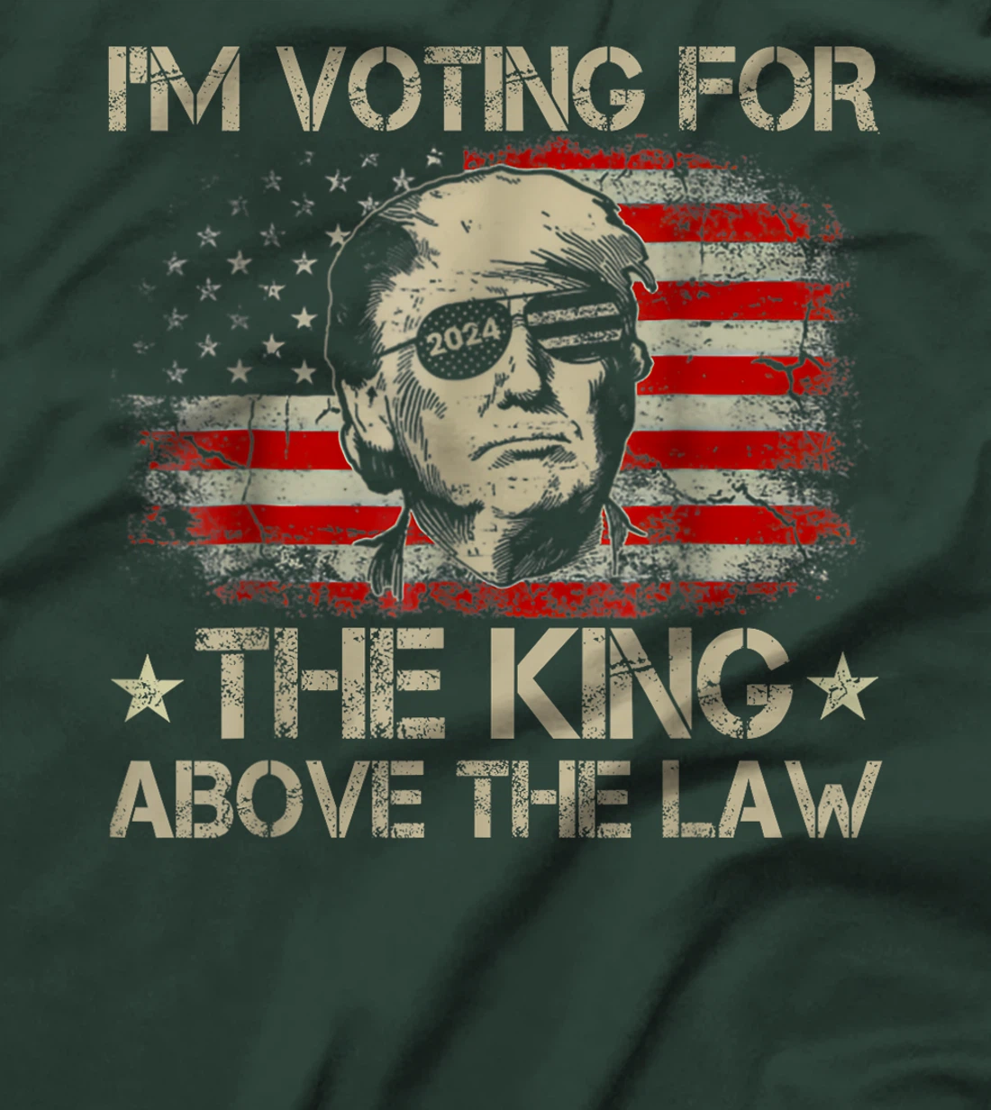 I'm Voting For The King Above The Law Funny Trump Immunity T-Shirt