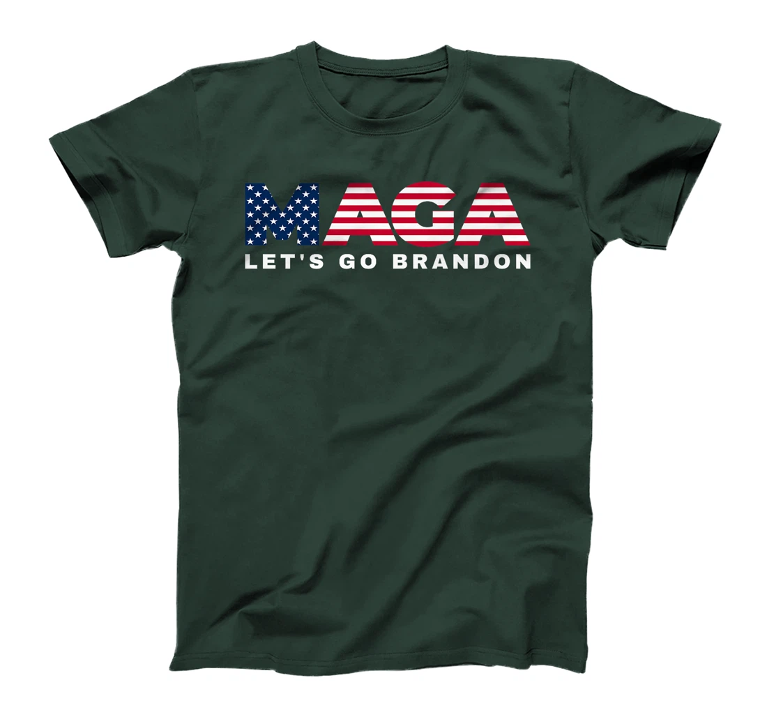 Womens MAGA Let's Go Brandon USA Flag 4th of July 2024 Trump Tee T-Shirt