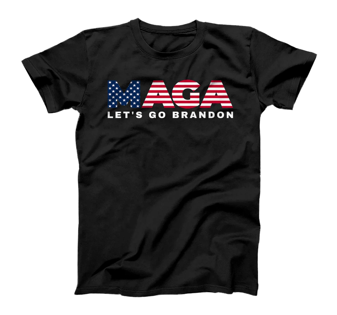 Womens MAGA Let's Go Brandon USA Flag 4th of July 2024 Trump Tee T-Shirt