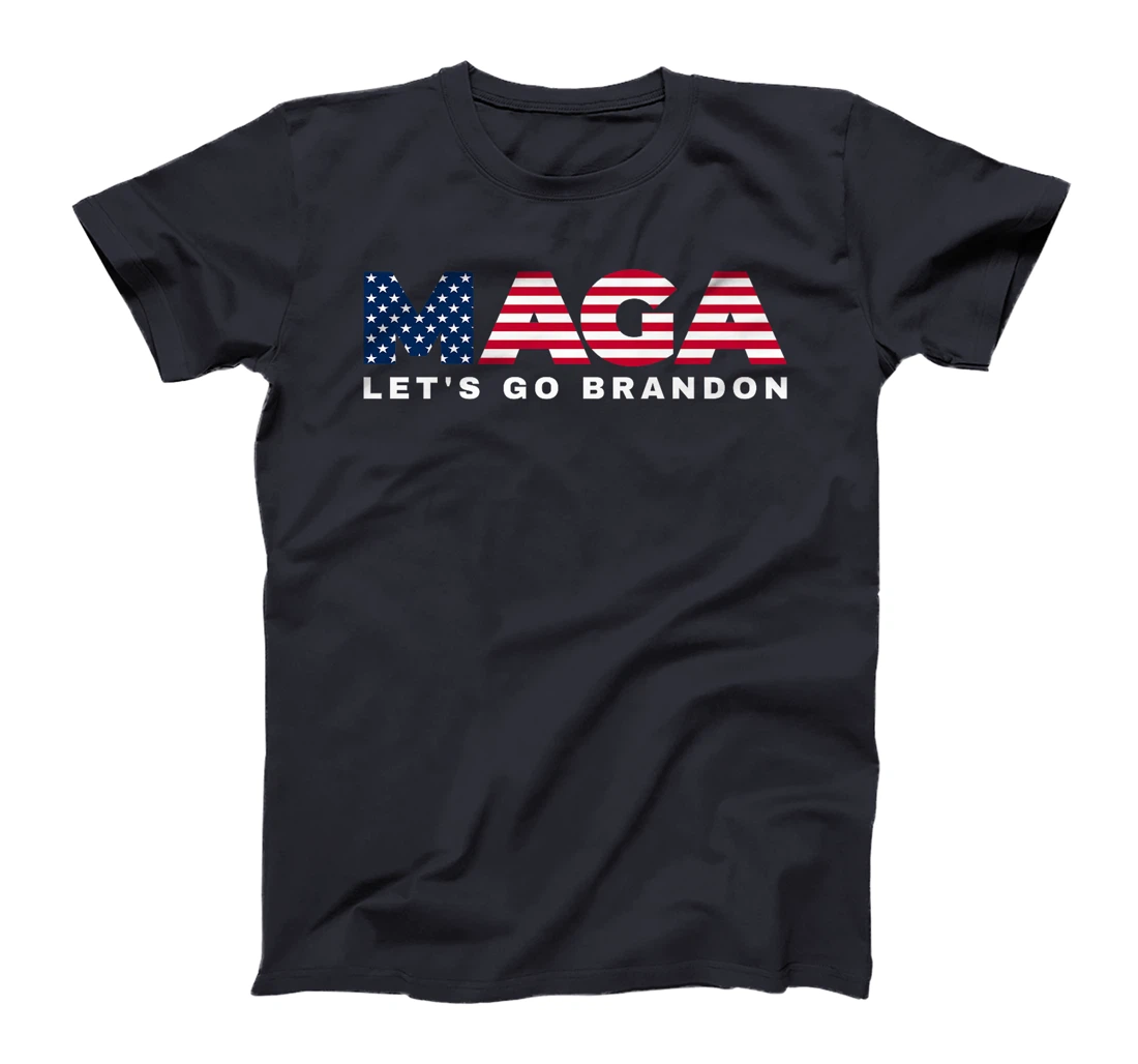 Womens MAGA Let's Go Brandon USA Flag 4th of July 2024 Trump Tee T-Shirt