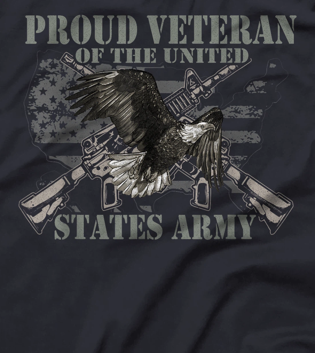 Proud Veteran Of The United States Eagle Us Flag Veteran T-Shirt