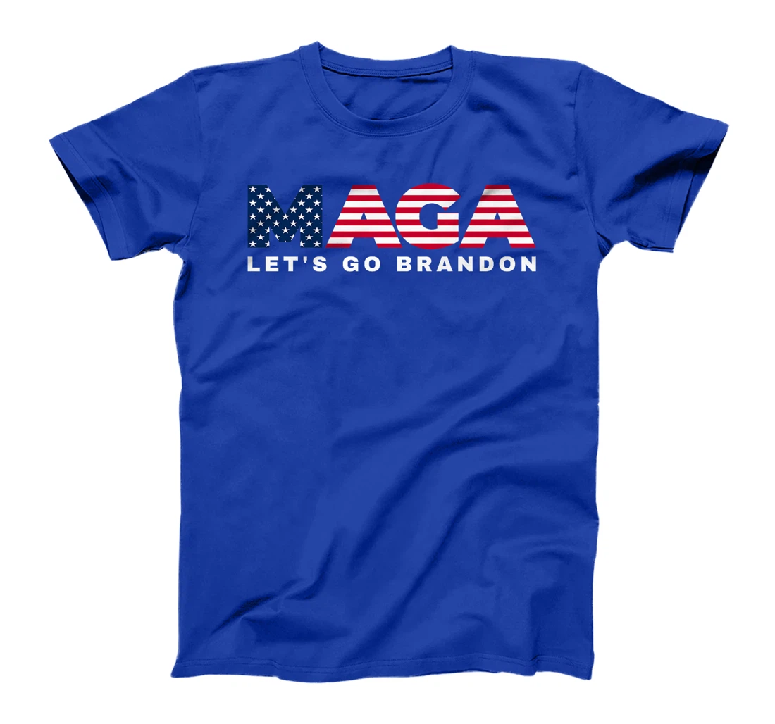 Womens MAGA Let's Go Brandon USA Flag 4th of July 2024 Trump Tee T-Shirt