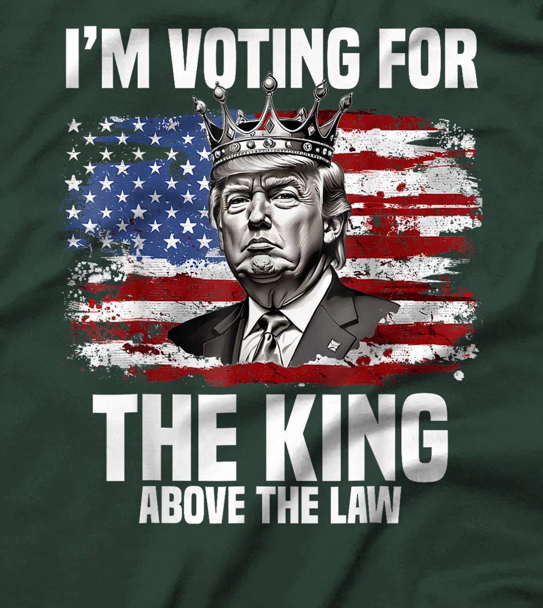 Womens I'm Voting Trump 2024 King Above the Law T-Shirt