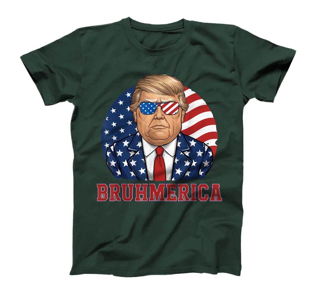 Bruhmerica Donald Trump Lovers USA Flag Funny Election T-Shirt