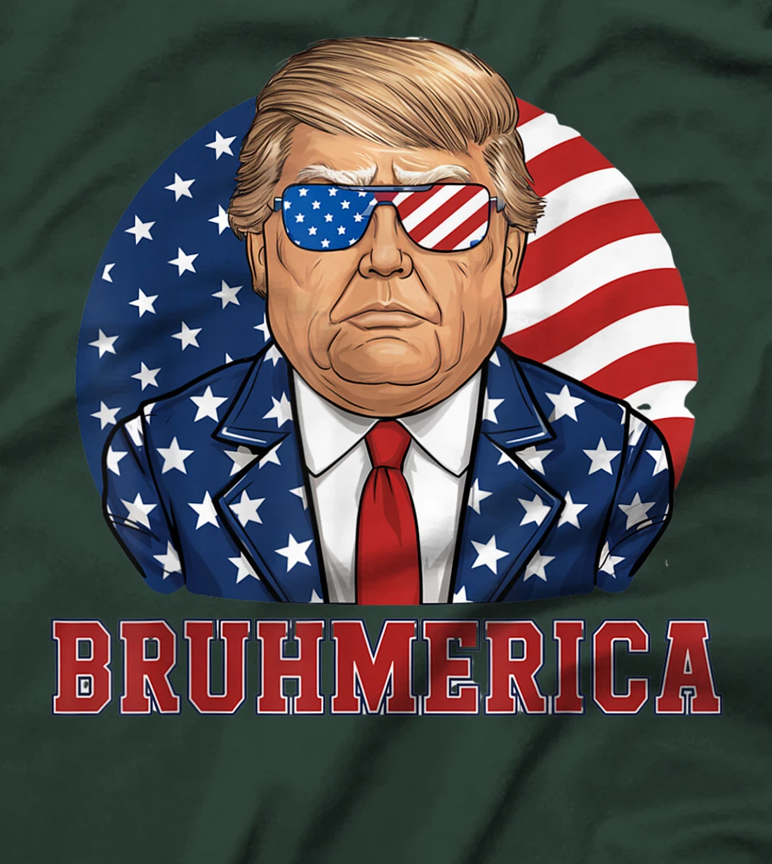 Bruhmerica Donald Trump Lovers USA Flag Funny Election T-Shirt