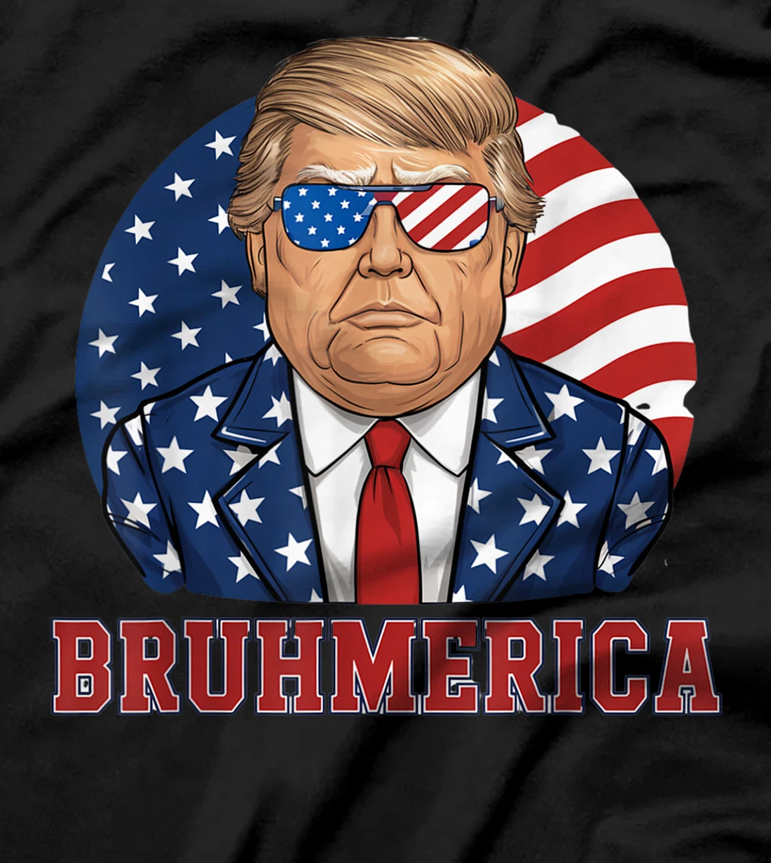 Bruhmerica Donald Trump Lovers USA Flag Funny Election T-Shirt