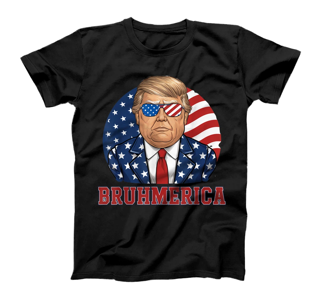 Bruhmerica Donald Trump Lovers USA Flag Funny Election T-Shirt