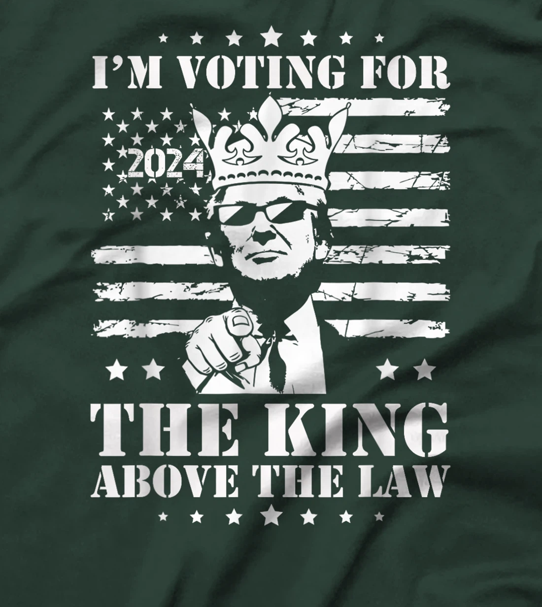 I'm Voting Trump 2024 King Above the Law T-Shirt