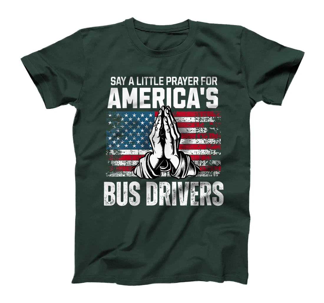Womens Bus Driver Prayer for Veteran School Bus Driver Appreciation T-Shirt