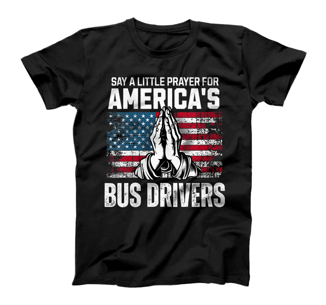 Womens Bus Driver Prayer for Veteran School Bus Driver Appreciation T-Shirt
