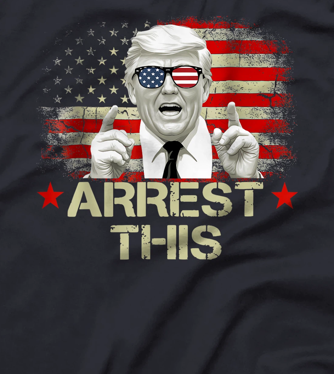 Funny Trump Arrest This Donald Trump Middle Finger President T-Shirt