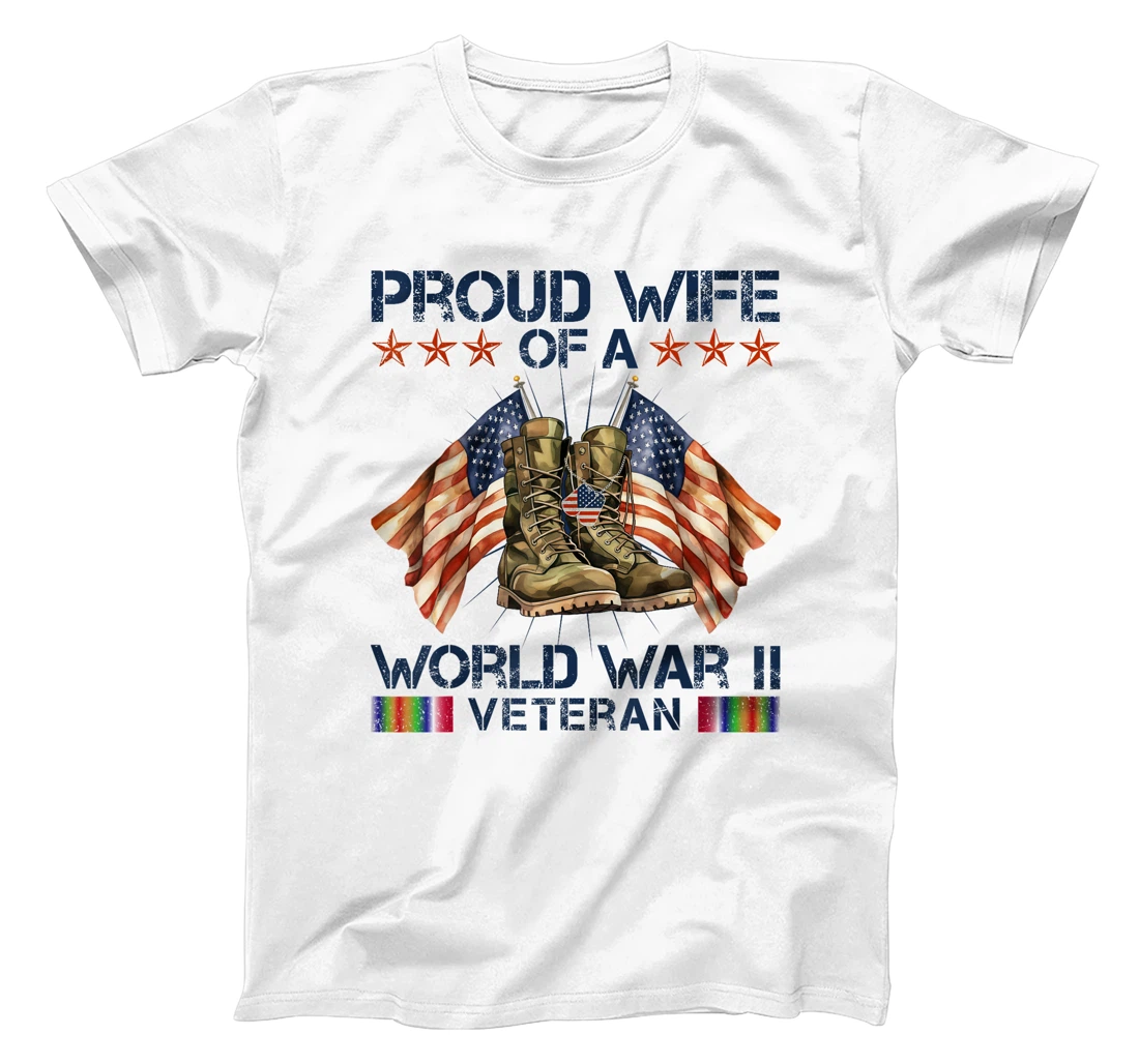 Proud Wife Of World War 2 Vet Proud WWII Veteran T-Shirt