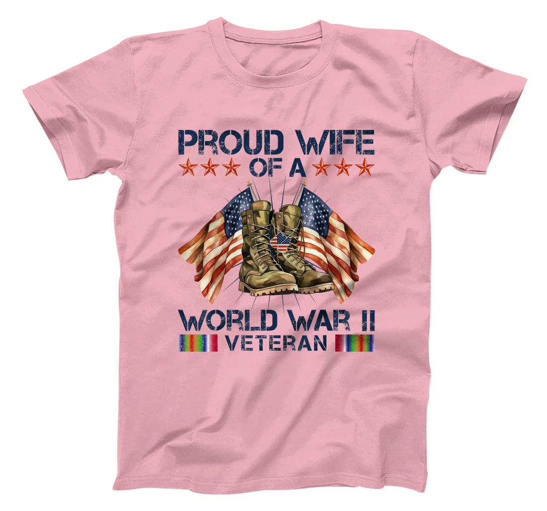 Proud Wife Of World War 2 Vet Proud WWII Veteran T-Shirt