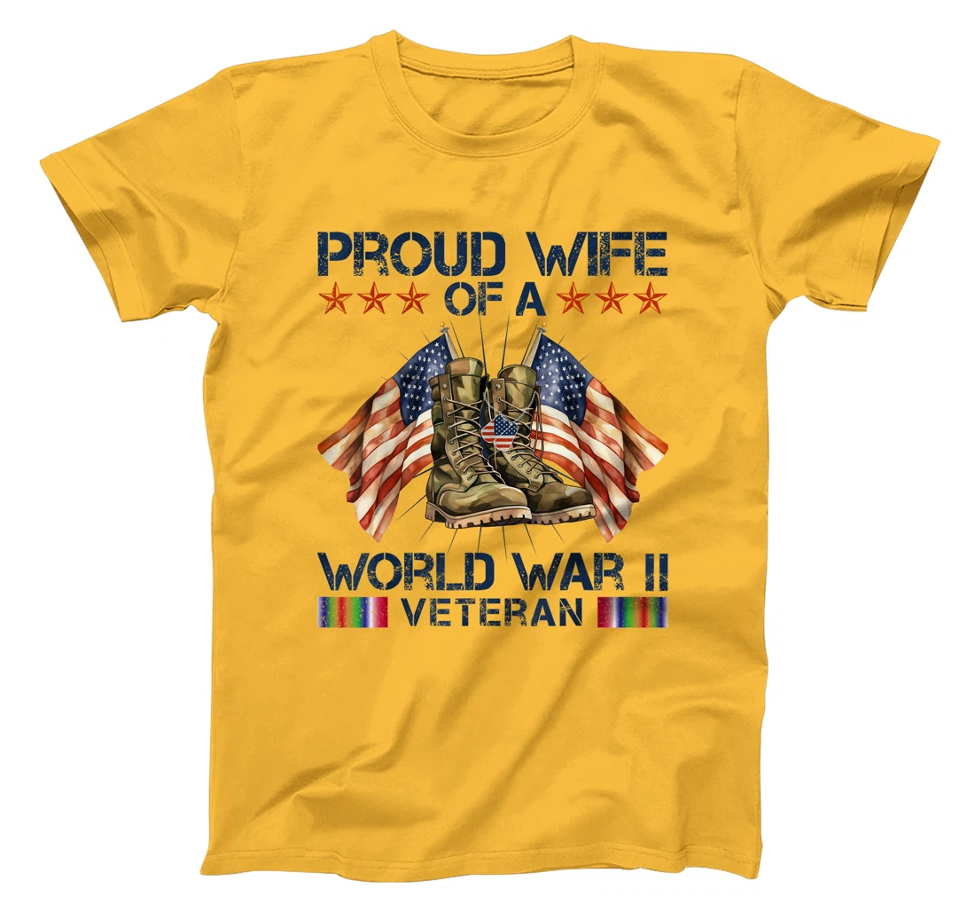 Proud Wife Of World War 2 Vet Proud WWII Veteran T-Shirt