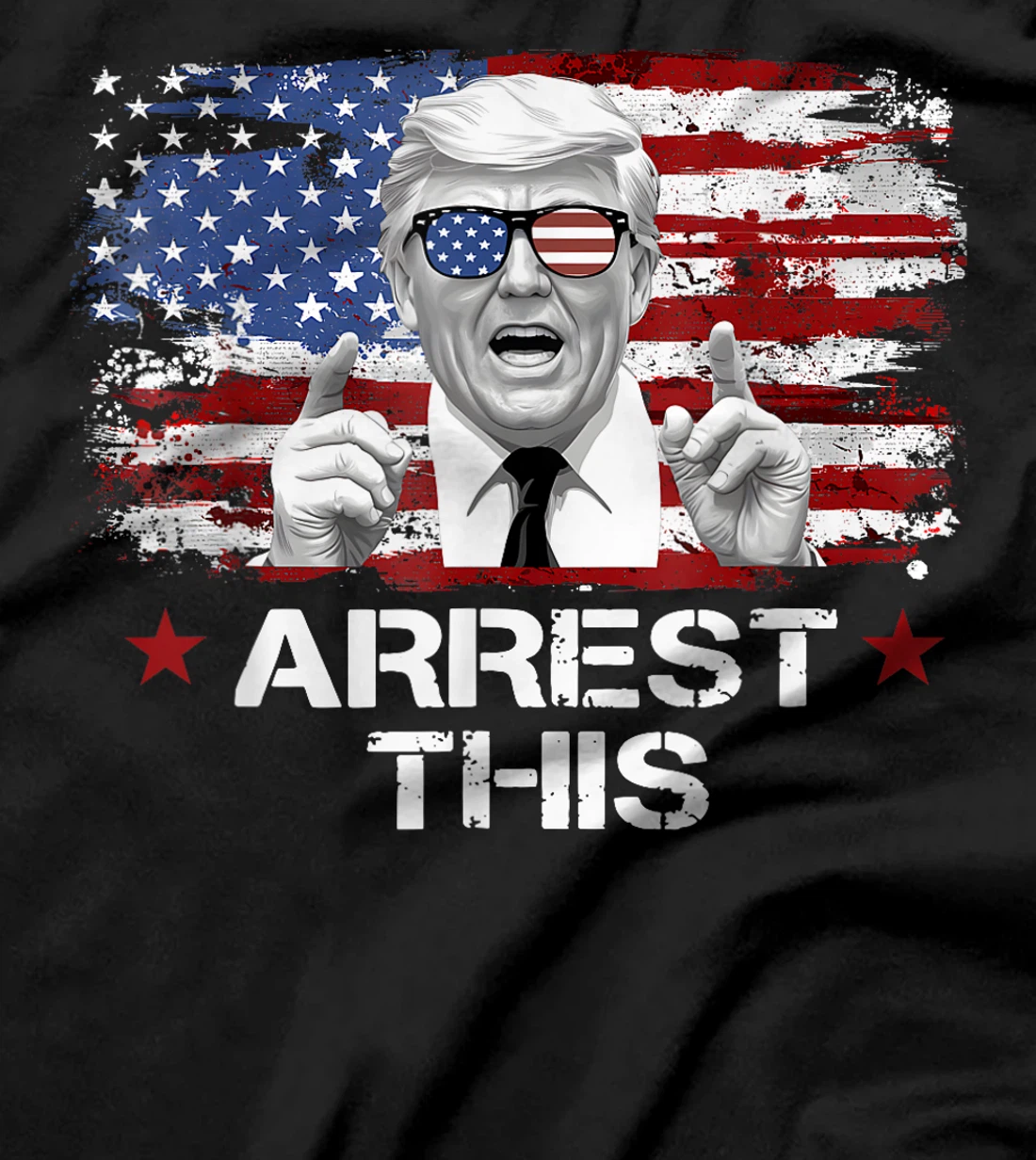 Womens Funny Trump Arrest This Donald Trump Middle Finger President T-Shirt