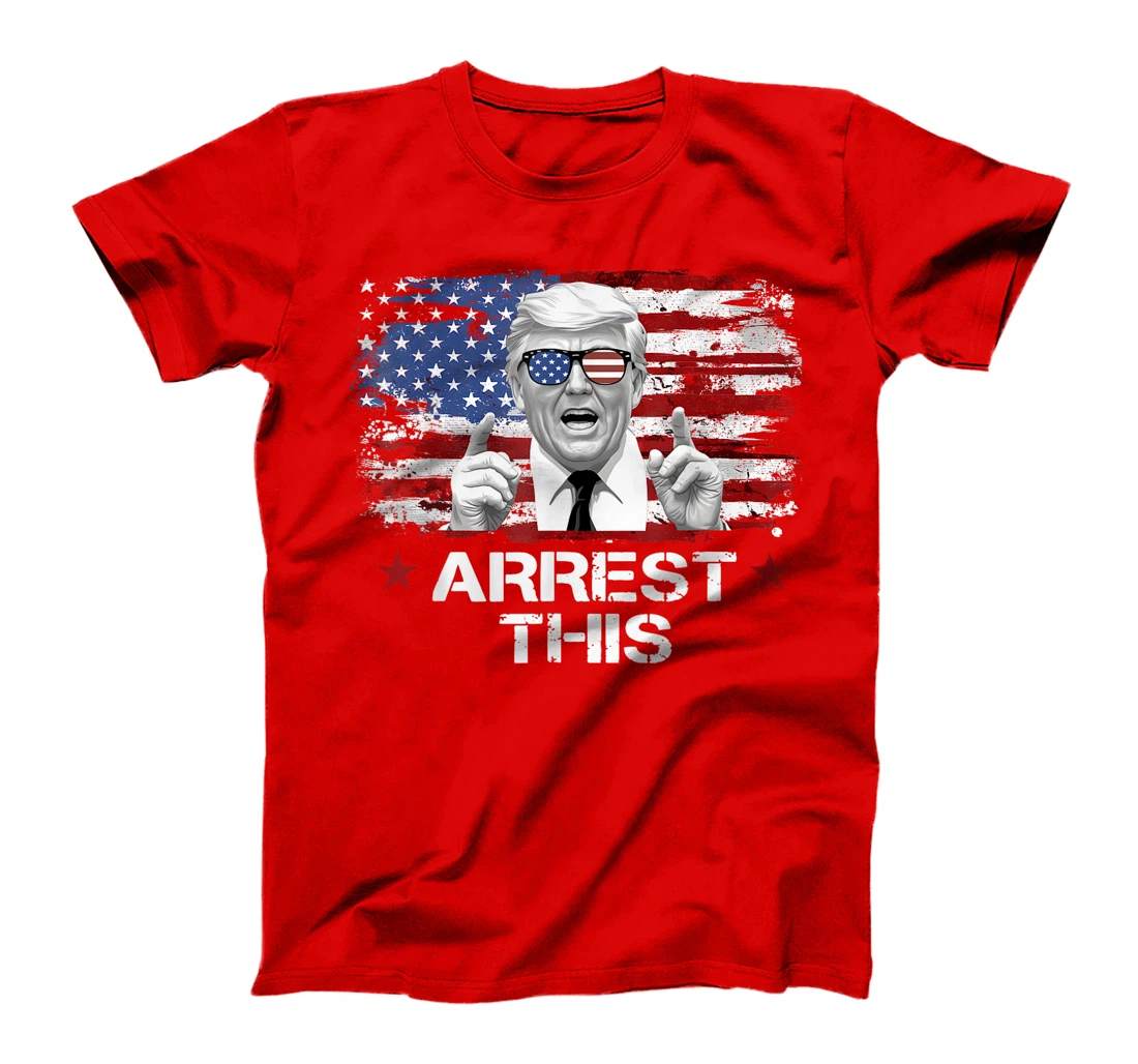 Womens Funny Trump Arrest This Donald Trump Middle Finger President T-Shirt