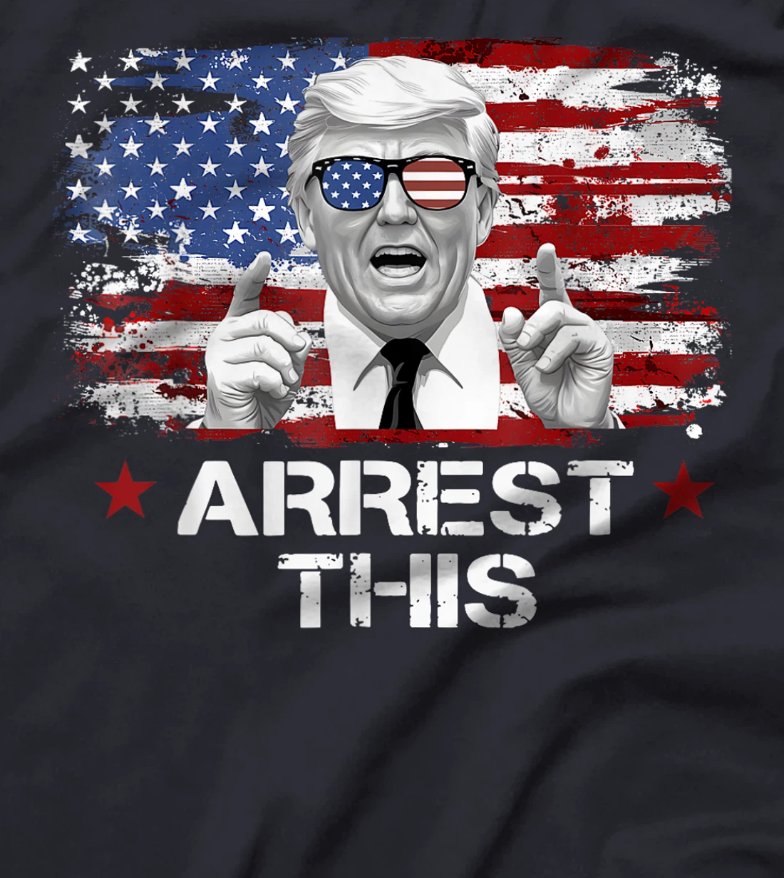Womens Funny Trump Arrest This Donald Trump Middle Finger President T-Shirt