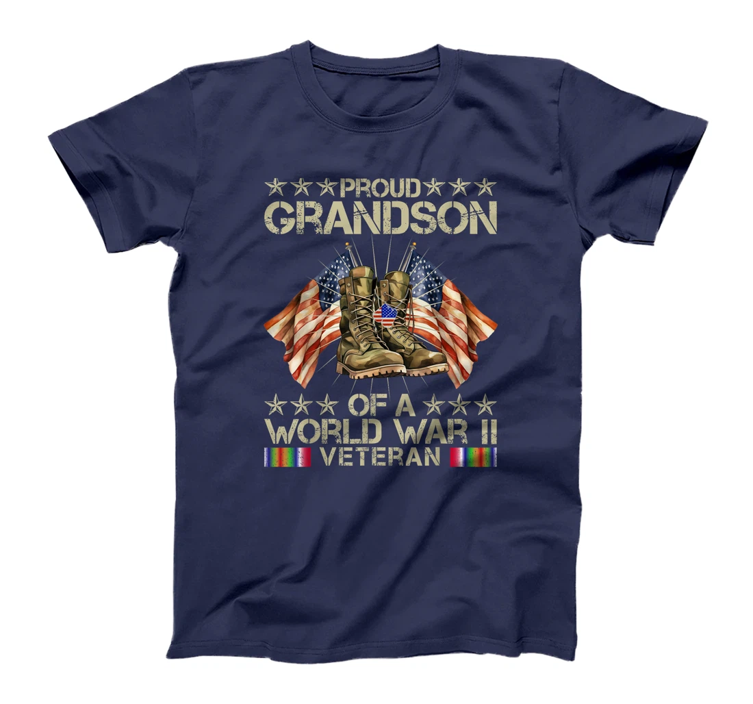 Proud Grandson Of World War 2 Vet Proud WWII Veteran T-Shirt