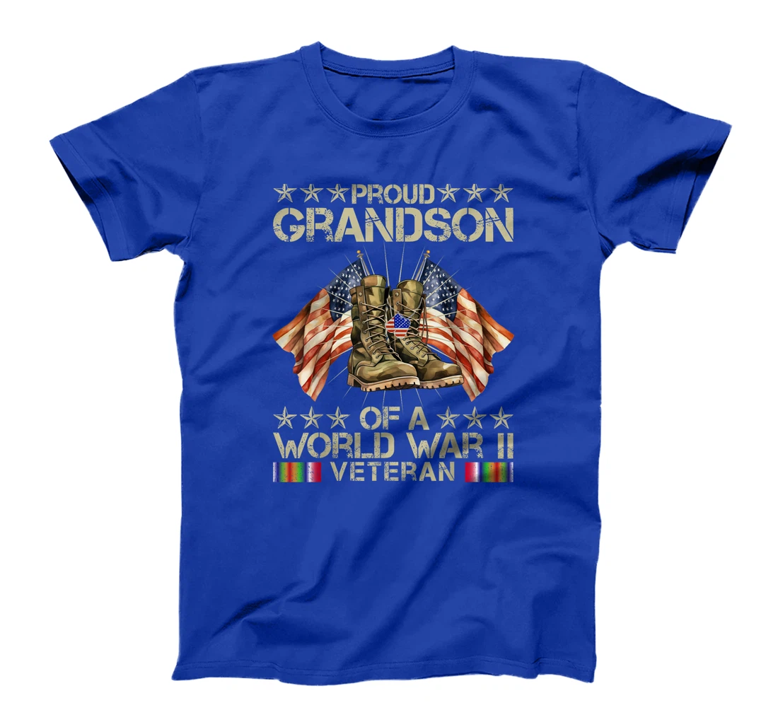 Proud Grandson Of World War 2 Vet Proud WWII Veteran T-Shirt