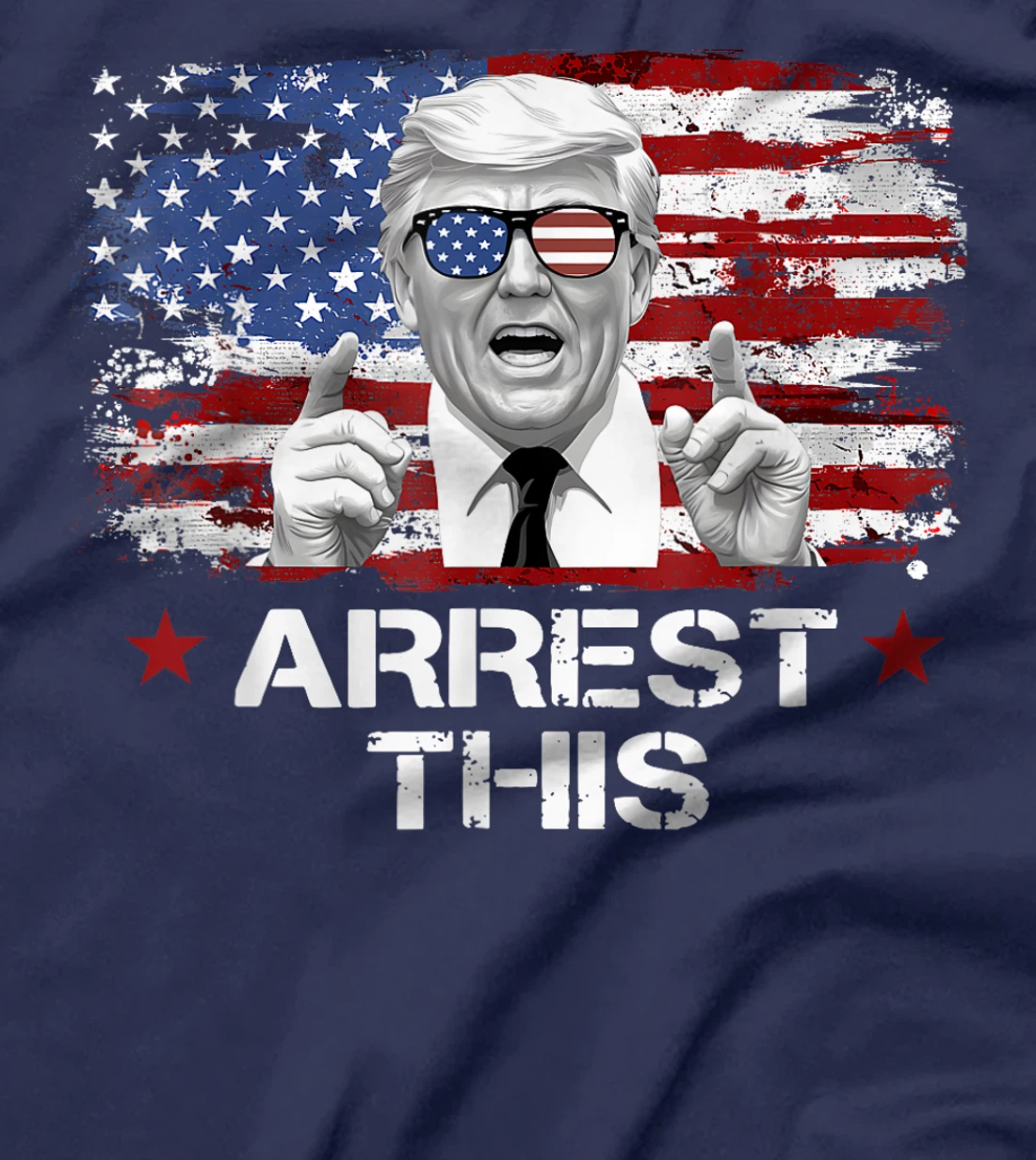 Funny Trump Arrest This Donald Trump Middle Finger President T-Shirt