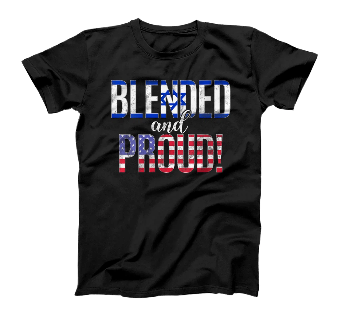 Womens Blended And Proud Nationality Half Israeli Half American T-Shirt