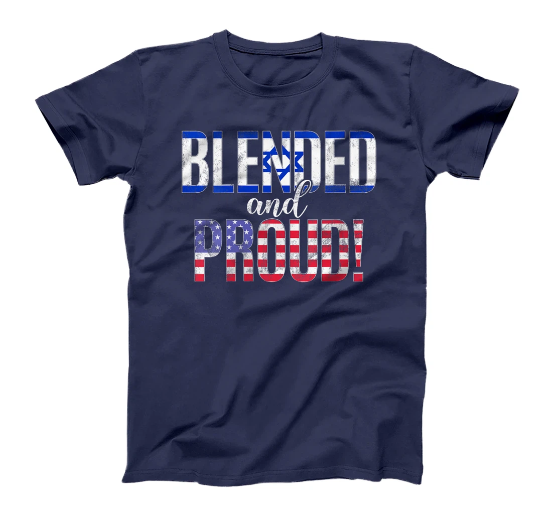 Womens Blended And Proud Nationality Half Israeli Half American T-Shirt