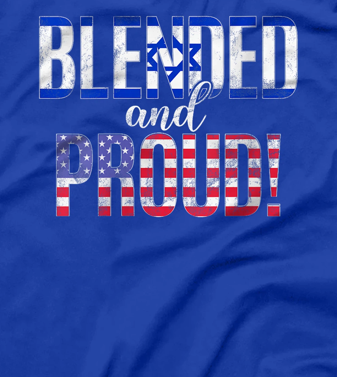 Womens Blended And Proud Nationality Half Israeli Half American T-Shirt