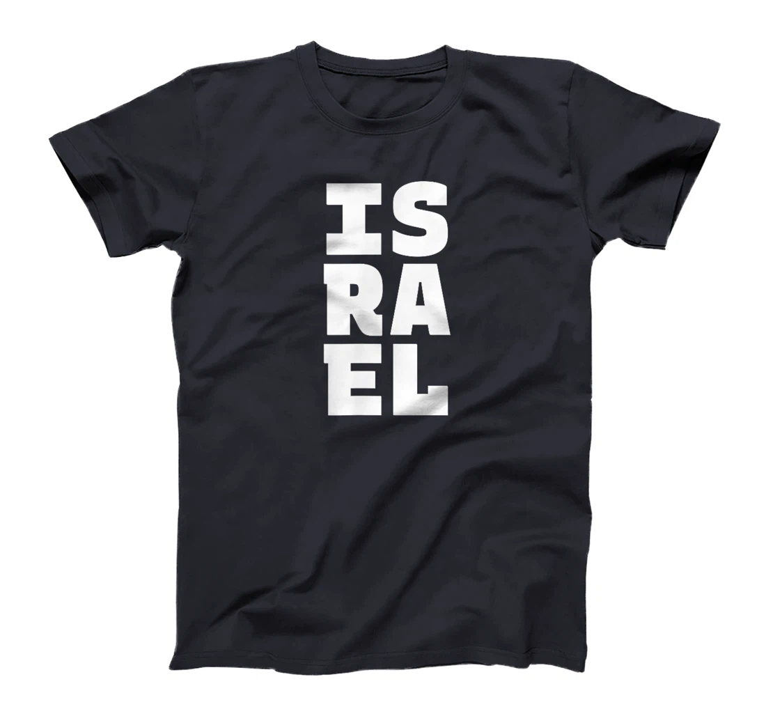 Womens Israel Souvenir - Israeli Pride Letter Box Word Art T-Shirt
