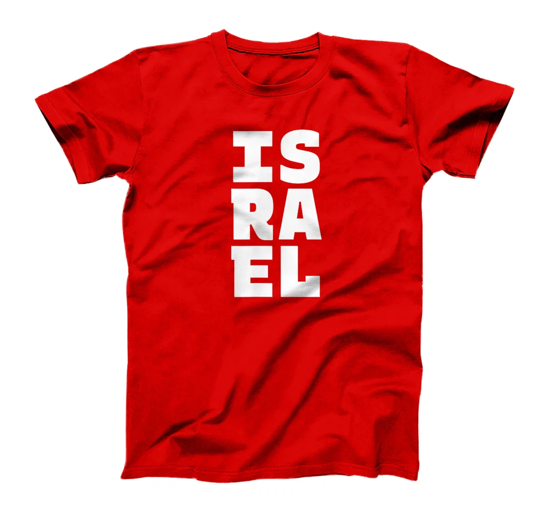 Womens Israel Souvenir - Israeli Pride Letter Box Word Art T-Shirt