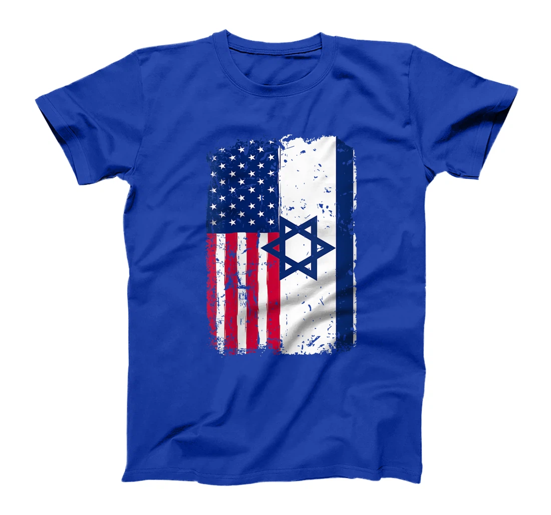 Womens Israel Flag American Israeli Friendship Pride Israel Usa T-Shirt